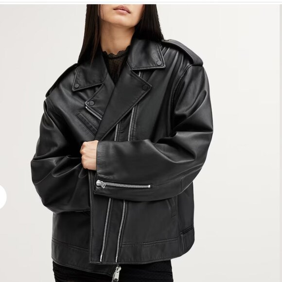 Daylen Leather Jacket- Allsaints